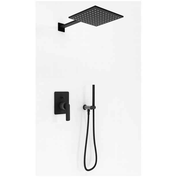 Experience Black sprchový set QW210EBQ25 s dešťovou sprchou čtvercová