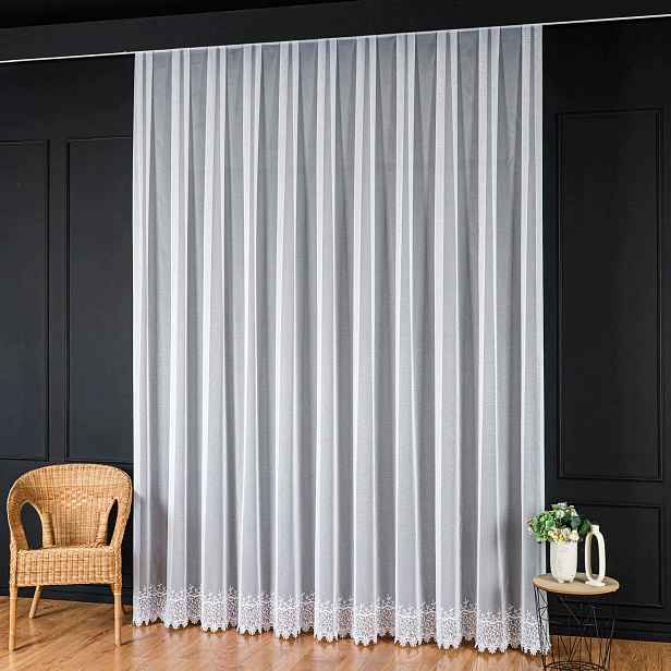 Markizeta Premium APL003M Enzo Bílá guipure dole Obšité Boky 200x300cm M