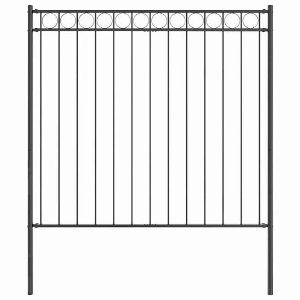 vidaXL Prvek plotu ASSEN 170 x 200 cm Ocel Šedá