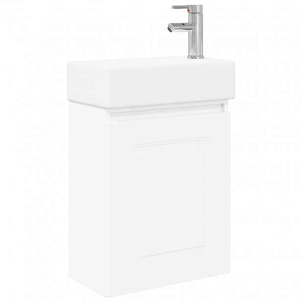 vidaXL Koupelnová skříňka s baterií Bílá 45,5 x 22,5 x 84 cm
