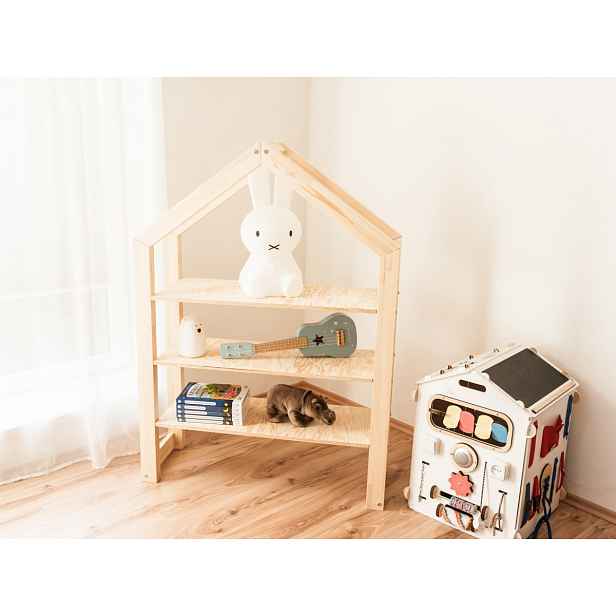 ELIS DESIGN Knihovna Domeček natur premium dostupné rozměry: 87 x 35 x 131 cm