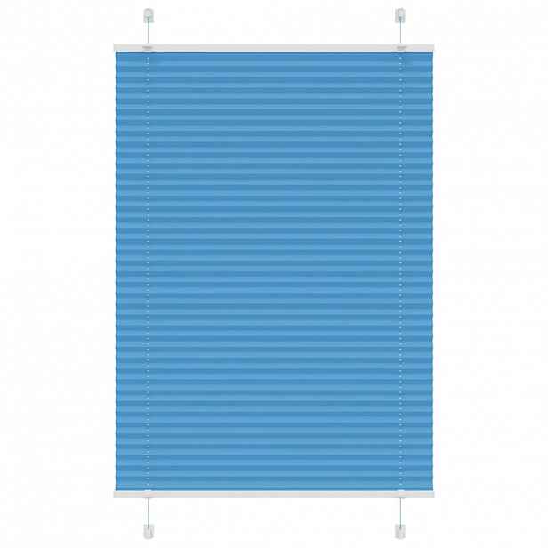 vidaXL Plisovaná roleta modrá 90x150 cm Šířka látky 89,4 cm Polyester