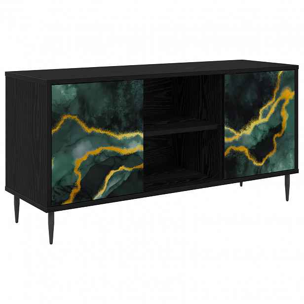 vidaXL Televizní skříň WIJHE 102 x 33 x 51 cm Černý dub