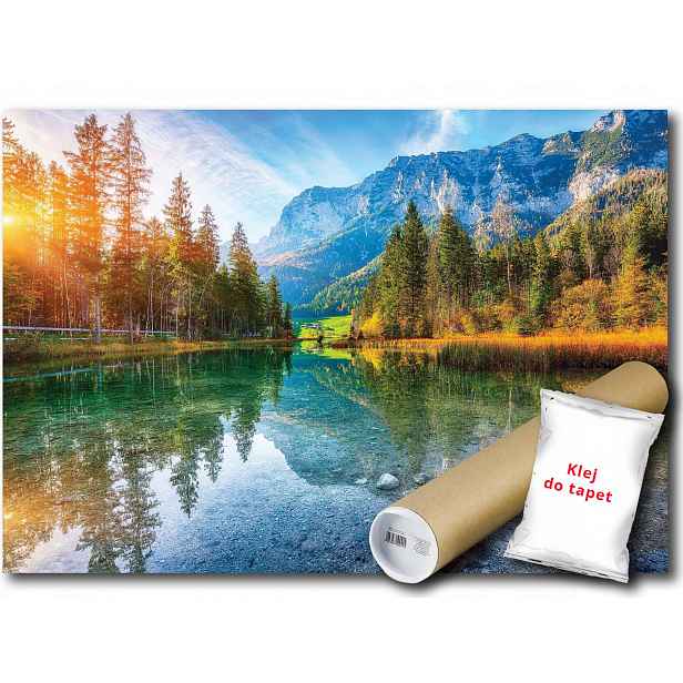Vinylová fototapeta Hory Řeka Jezero 152x104