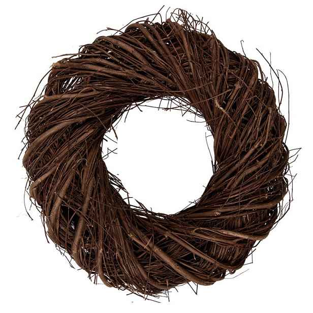 Přírodní hnědý proutěný věnec Woodly XS - Ø 30*8cm Clayre & Eef