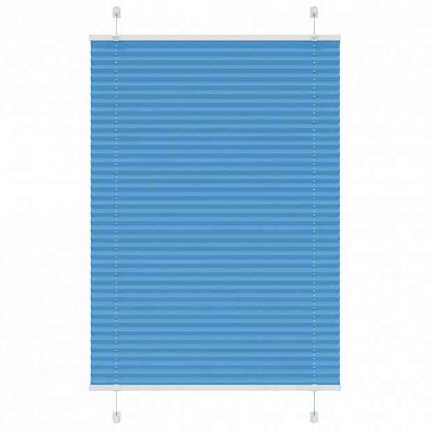 vidaXL Plisovaná roleta modrá 95x150 cm Šířka látky 94,4 cm Polyester
