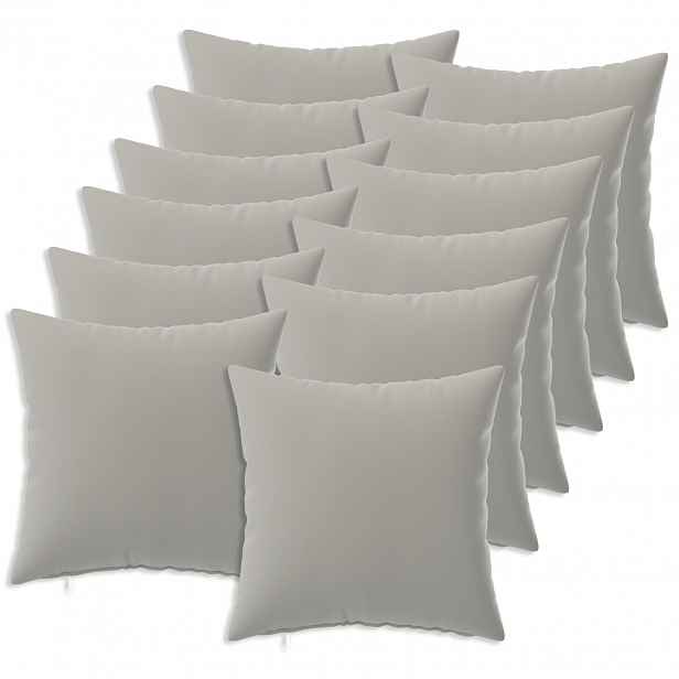 vidaXL Povlak na polštář 12 pcs HEERLEN Šedá 40 x 40 cm Polyester