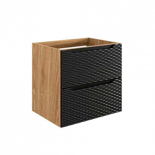 Petits-meubles SKŘÍŇKA POD UMYVADLO 60cm Elora Černá a dřevěná
