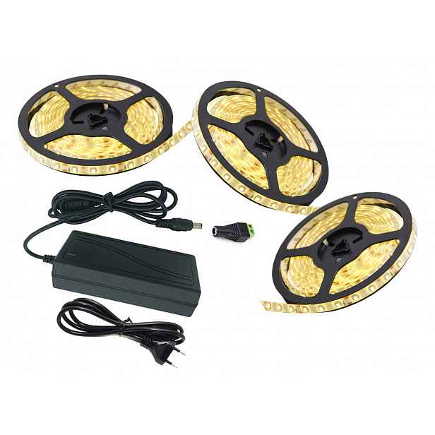 Sada Led Pásek 3528 300 Bílá 15 M IP65 Napájecí Adaptér