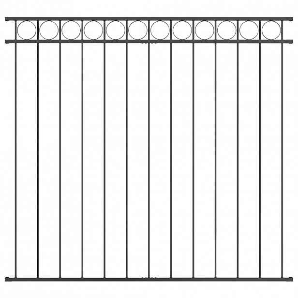 vidaXL Prvek plotu ASSEN 163 x 150 cm Ocel Šedá