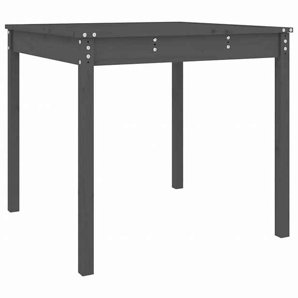 vidaXL Zahradní stůl šedý 82,5 x 82,5 x 76 cm masivní borové dřevo