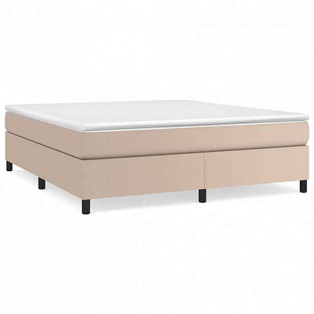 vidaXL Rám postele s boxspringem cappuccino 160x200 cm umělá kůže