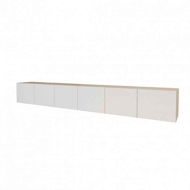 ALTDECOR NÍZKÁ KOMODA ELIO-W 3x100x40x40 cm – Artisan / bílá