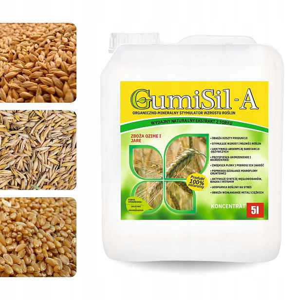 Biostimulátor na obiloviny, silné hnojivo a kondicionér GumiSil-A 5L
