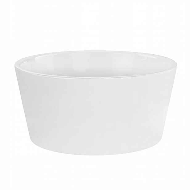Květináč Glazovaná keramika 28 x 13 cm Miska Bílá