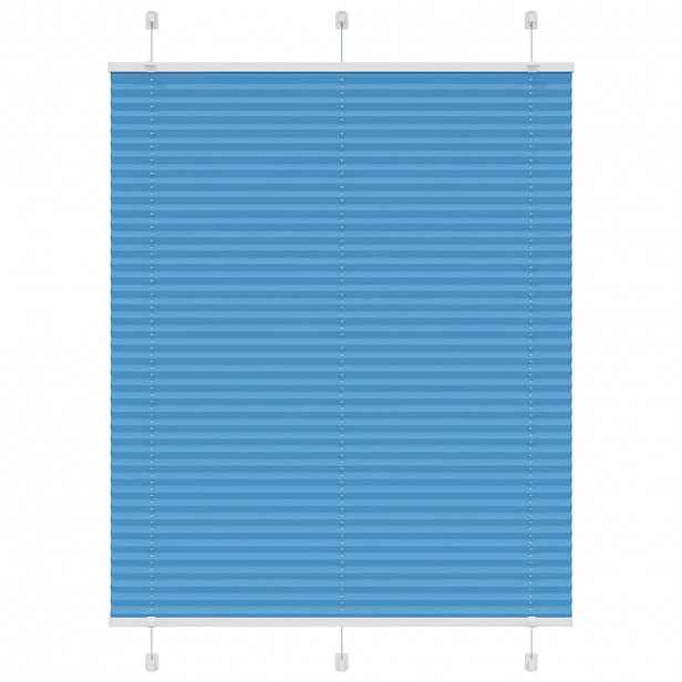 vidaXL Plisovaná roleta modrá 105x150 cm Šířka látky 104,4cm Polyester