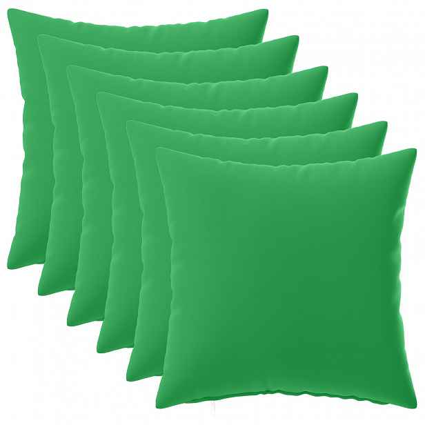 vidaXL Povlak na polštář 6 pcs HEERLEN Zelená 40 x 40 cm Polyester