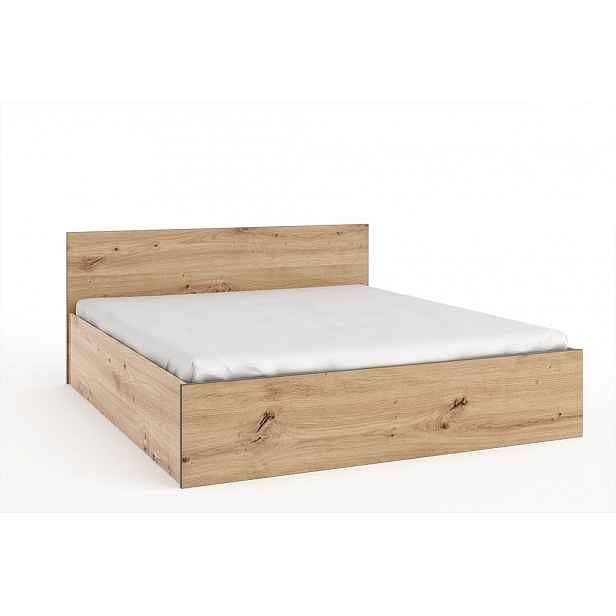 Manželská postel s úložným prostorem 160X200 NAIRI - dub artisan