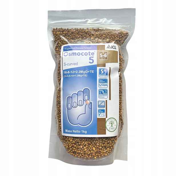 Osmocote S-Curved 16-8-12 5-6M moderní hnojivo 5. generace 1KG x 5 Ks
