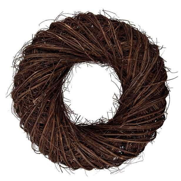 Přírodní hnědý proutěný věnec Woodly XL - Ø 50*13 cm Clayre & Eef