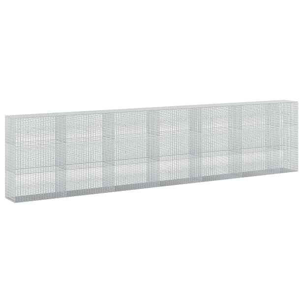 vidaXL Gabion s drátem 3,5 mm a sítem 5x2,5 cm 650x50x150 cm