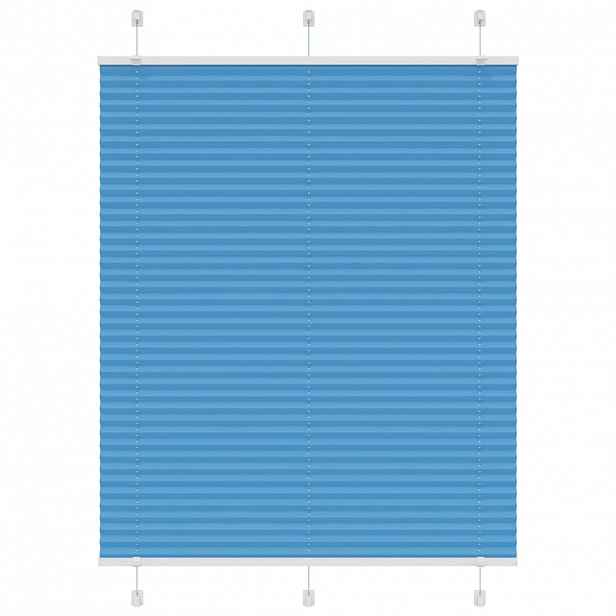 vidaXL Plisovaná roleta modrá 110x150 cm Šířka látky 109,4cm Polyester