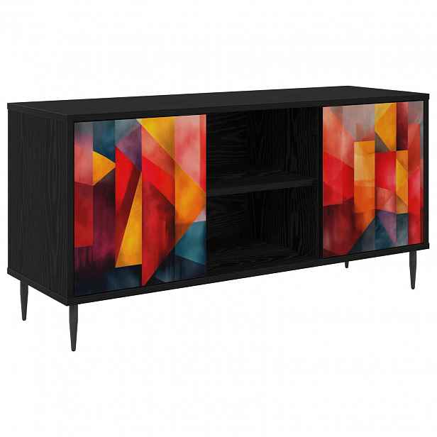 vidaXL Televizní skříň HEESCH 102 x 33 x 51 cm Černý dub