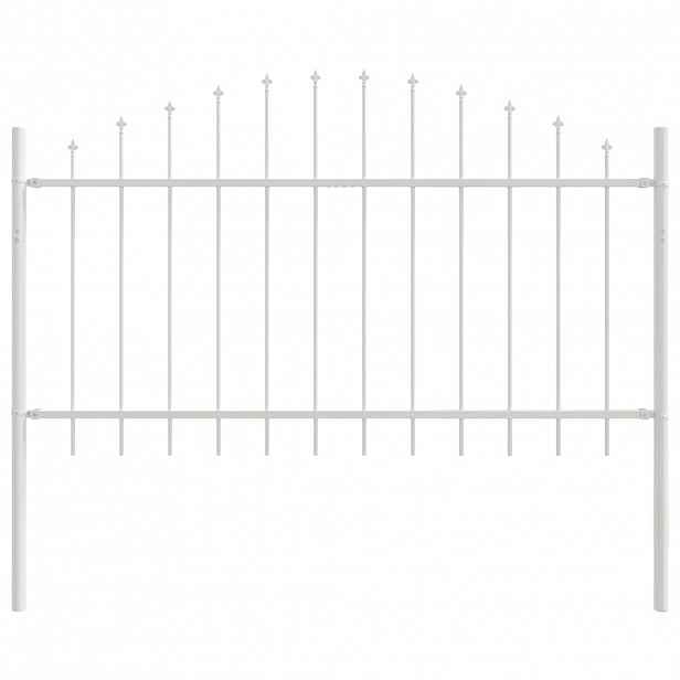 vidaXL Zahradní plot WOERDEN 170 x 140 cm Práškově lakovaná ocel Bílá