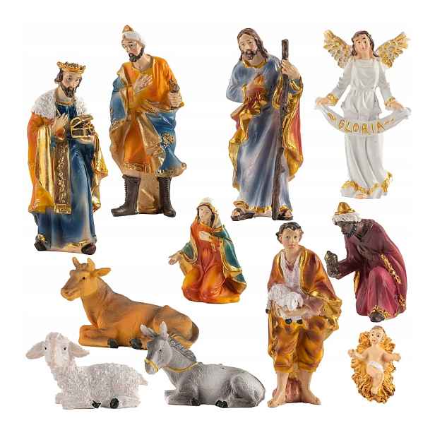 Figurky Do Betlému 12 CM, Sada 11 Figurek Do Jeslí