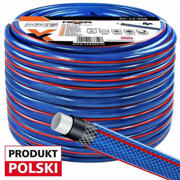 Hadice 3/4" 100 m 4VRSTVÝ Vyztužený Výrobek Polský