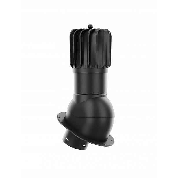 Větrací komín Krono Plast Rotoline 125 mm podlouhlý černý