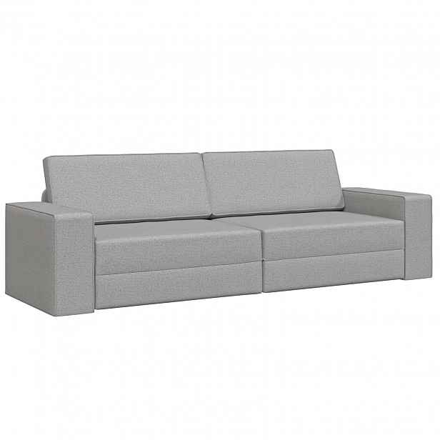 vidaXL Pohovka na spaní Oblačno šedá 245 x 78 x 77 cm textil