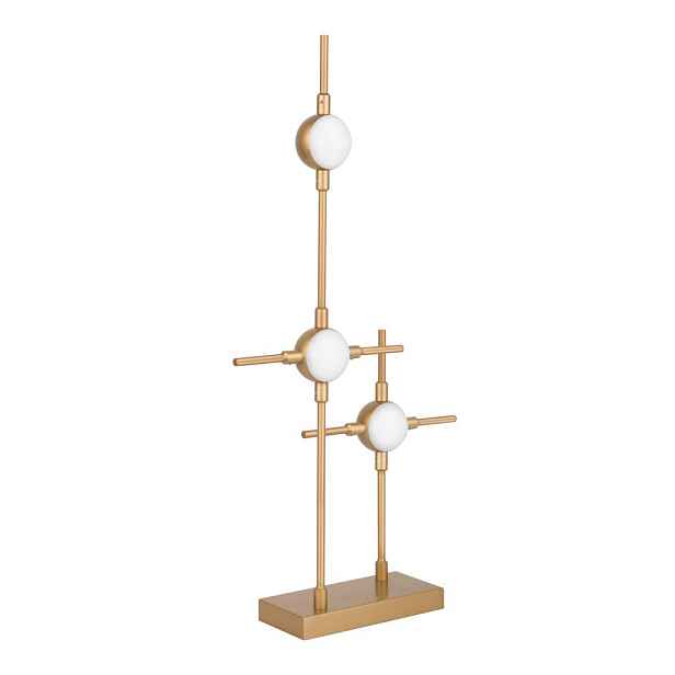 Kovová LED stolní lampa ve zlaté barvě se stínidlem z akrylového skla (výška 52 cm) Atomo – Nova Luce