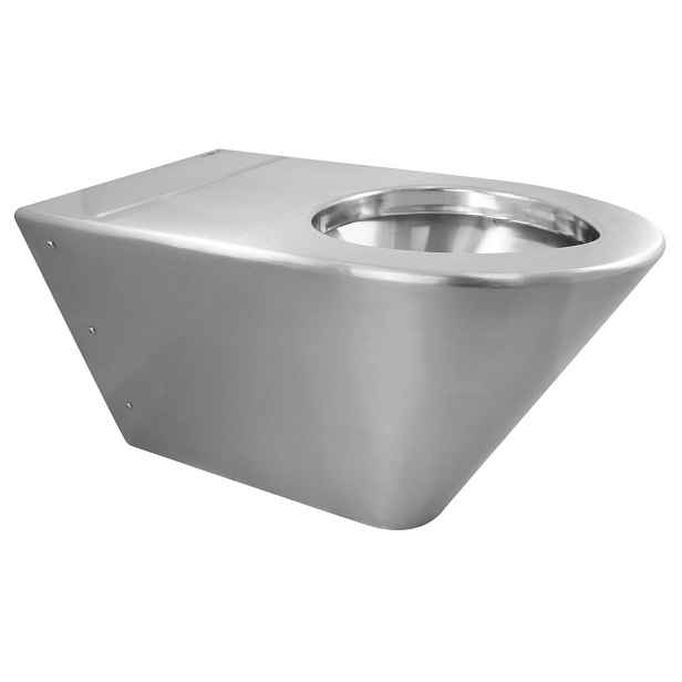 NOFER Závěsná WC mísa 370x340x700, nerez mat