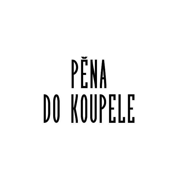 Označto Štítek/nálepka do koupelny Pěna do koupele - SLIM Barva písma: Černá
