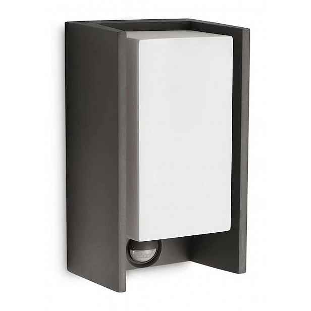 Philips myGarden - Nástěnné venkovní svítidlo 25x12 cm, E27, se senzorem, antracit 915003762102