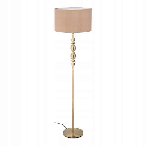 Podlahová lampa do obývacího pokoje Ložnice Zlatá Vintage s krémovým stínítkem E27 156 cm