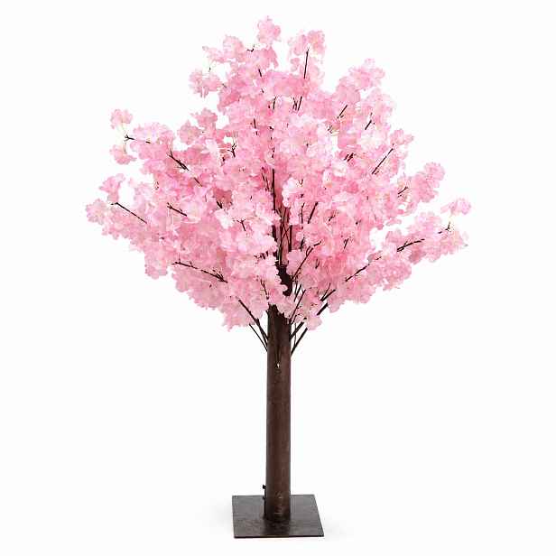 Umělý Stromek Sakura 200 CM Růžový Višeň Základ Dekorace Svatební Hostina Svatba