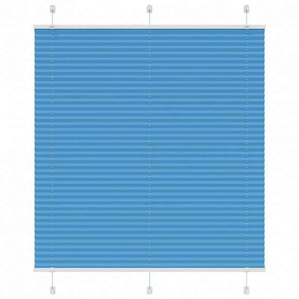 vidaXL Plisovaná roleta modrá 115x150 cm Šířka látky 114,4cm Polyester