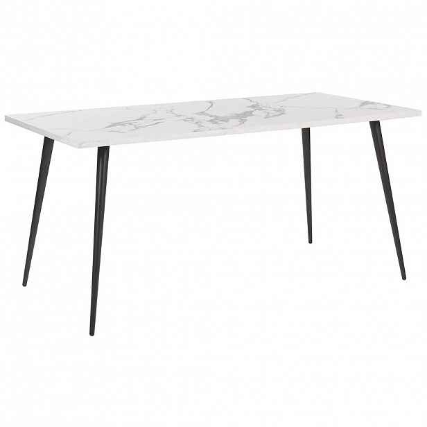 Beliani JÍDELNÍ STŮL 160/80/76 cm Bílý černý Obdélníkový Santiago