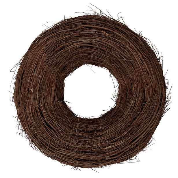 Přírodní hnědý proutěný jilmový věnec Elm L - Ø 60*18 cm Clayre & Eef