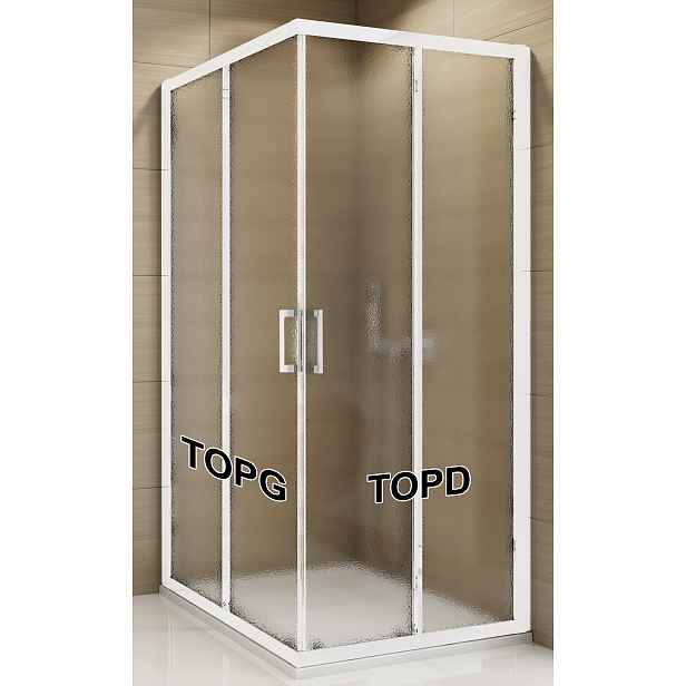 SanSwiss TOPG 0700 04 22 Levý díl sprchového koutu 70 cm, bílá/durlux