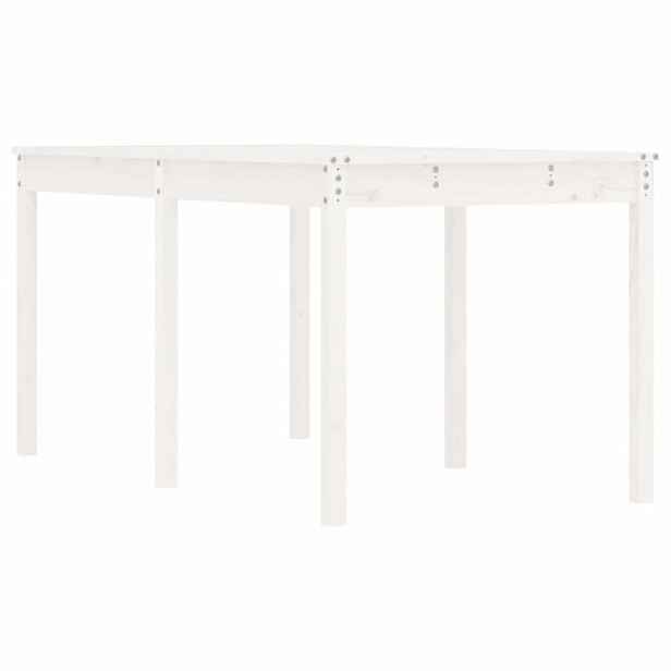 vidaXL Zahradní stůl bílý 159,5 x 82,5 x 76 cm masivní borové dřevo