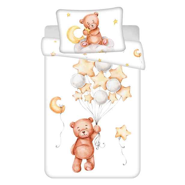 Bavlněné dětské povlečení do postýlky 100x135 cm  Medvídek "Cute" – Jerry Fabrics