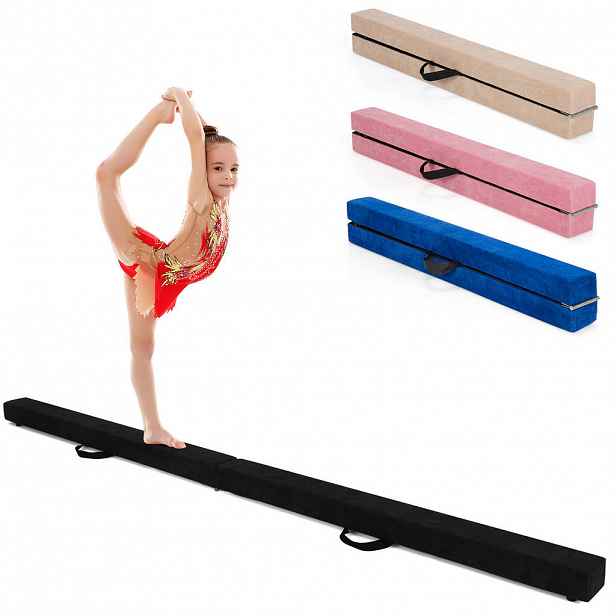 COSTWAY SKLÁDACÍ GYMNASTICKÁ KLÁDA 210 cm černá