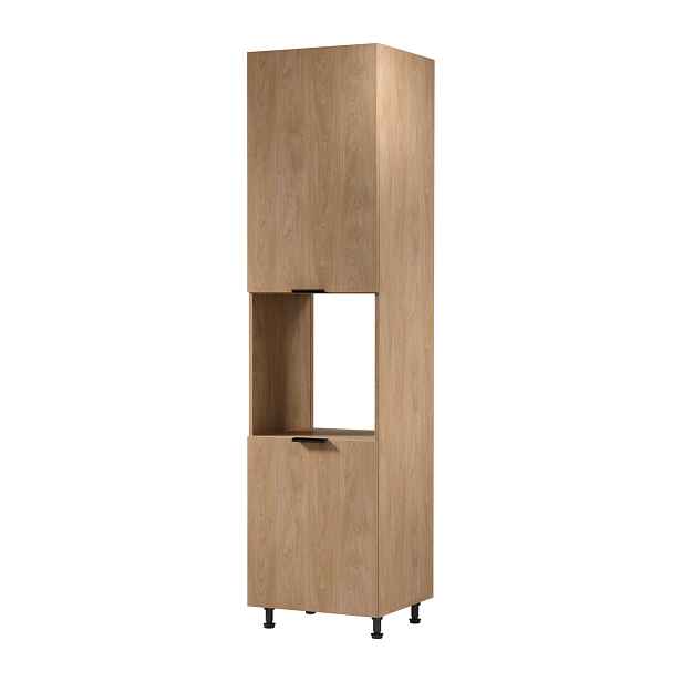 Kuchyňská skříň na vestavnou troubu SALERNO - šířka 60 cm, dub, levé provedení