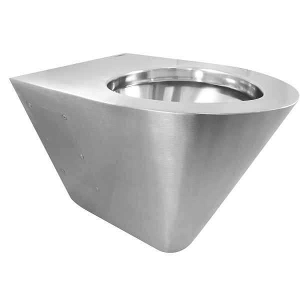NOFER Závěsná WC mísa 380x300x550 mm, nerez mat