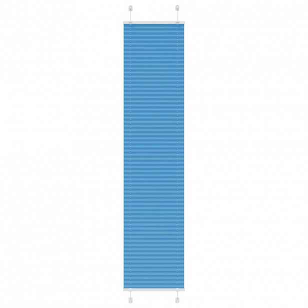 vidaXL Plisovaná roleta modrá 40x200 cm Šířka látky 39,4 cm Polyester