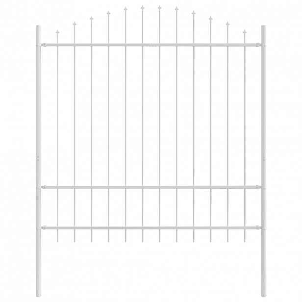 vidaXL Zahradní plot WOERDEN 170 x 215 cm Práškově lakovaná ocel Bílá