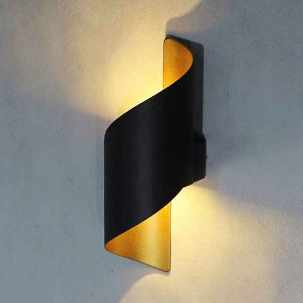10W Led vnitřní nástěnné svítidlo černé Venkovní a vnitřní nástěnné svítidlo